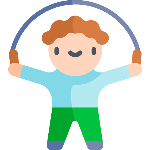 athlete training with jump rope